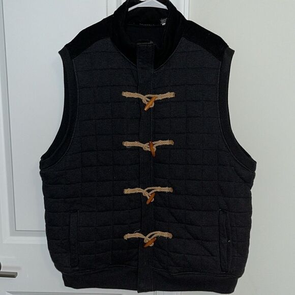 Western Sean John Quilted puffer puffy winter vest jacket 3XL toggle duffel mode - Picture 8 of 8